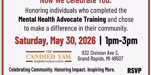 Mental Health Advocate Recognition Celebration