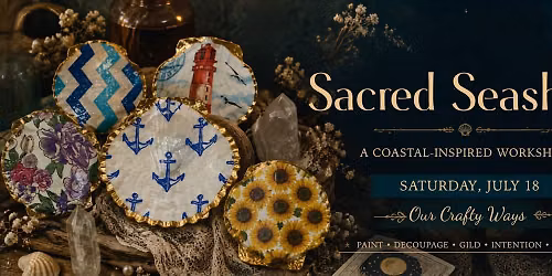 Sacred Seashells: A Coastal-Inspired Decoupage & Gilded Shell Workshop