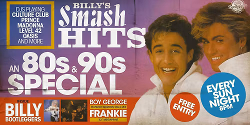 BILLY\u2019S SMASH HITS - Sunday Nights @ Billy's
