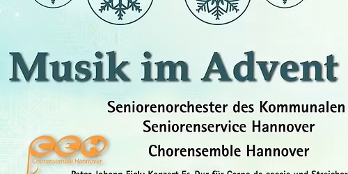 Musik im Advent - Gemeinsames Konzert des Seniorenorchesters Hannover mit dem Chorensemble Hannover