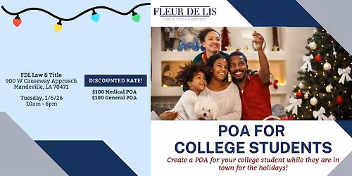 POA for College Students: New Year Legal Prep Day