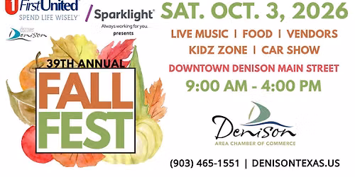 First United Bank 39th Annual Denison Fall Festival presented by Sparklight Business