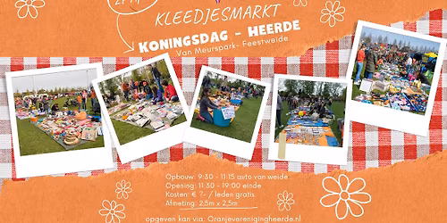 Kleedjesmarkt - Koningsdag Heerde (De inschrijving is vanaf Zo 01-02-2026 geopend.)
