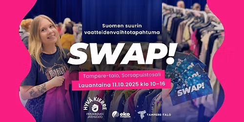 SWAP! 2025 | Suomen suurin vaatteidenvaihtotapahtuma