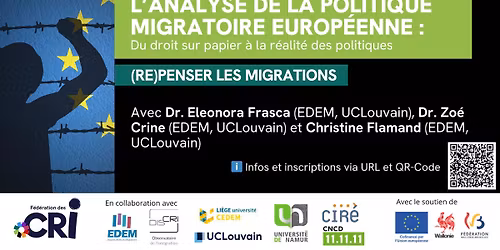 Conf\u00e9rence : \ud83c\uddea\ud83c\uddfa L\u2019analyse de la politique migratoire europ\u00e9enne