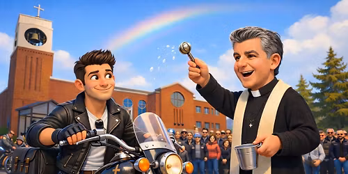 Blessing of the bikes \/ B\u00e9n\u00e9diction des motos