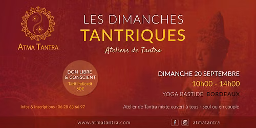 Atelier de Tantra - Dimanche 20 septembre
