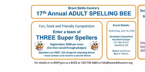 Brant Skills Centre's 17th Annual Adult Spelling Bee
