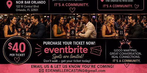 MARTINIS AND CONVERSATION EDENS SPEED DATING EVENT ARE U READY TO FIND LOVE
