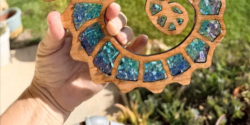 Crushed Glass and Resin Suncatcher