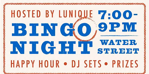 Bingo! Live @ Water Street Bar & Grille