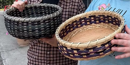 SAM'S PIZZA - (SCHOFIELD)  WOVEN BOWL ON HARDWOOD BASE