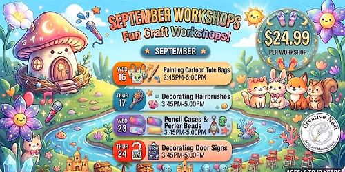 Workshop: Decorating Door Signs. Ages: 6-12