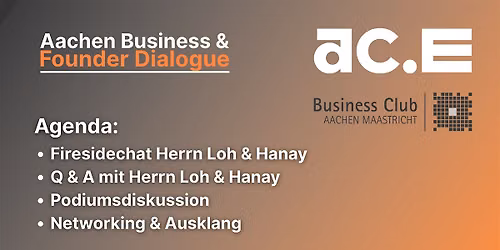 Aachen Business & Founder Dialogue: Friedhelm Loh & Oner Hanay
