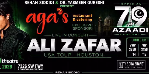 Ali Zafar Live Concert 2026 in Houston