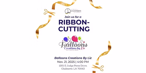Ribbon-Cutting for Balloons Creations By Liz