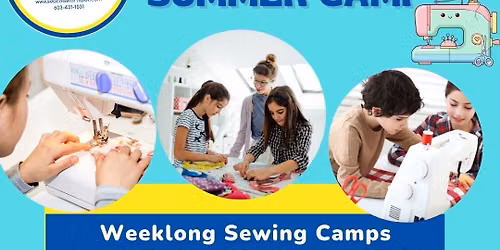 Kids Sewing Summer Camp Mon-Fri ages 8 & up $495