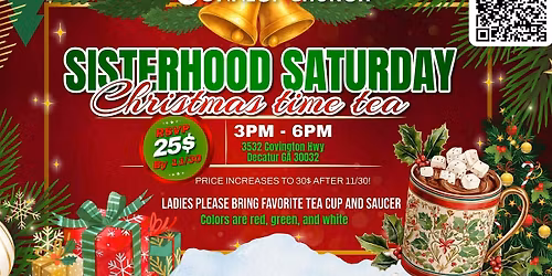 Christmas Time Tea hosted by Sisterhood Saturdays at Connect