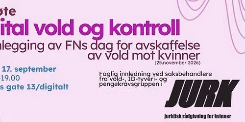 Fagm\u00f8te med JURK: Digital vold og kontroll