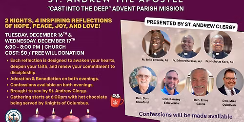 2 Nights, 4 Reflections of Hope, Peace, Joy, and Love