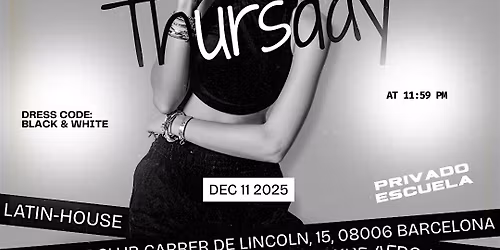 FREE LIST + OPEN BAR * BLACK THURSDAY (AFRO-HOUSE)
