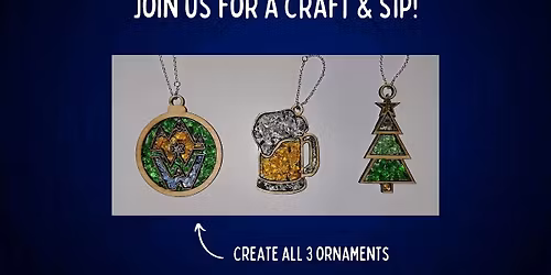 Craft & Sip - Crushed Glass Ornaments - at Wibby Brewing!