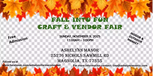 Fall Into Fun Vendor Fair