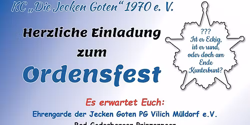 Ordensfest der Jecken Goten