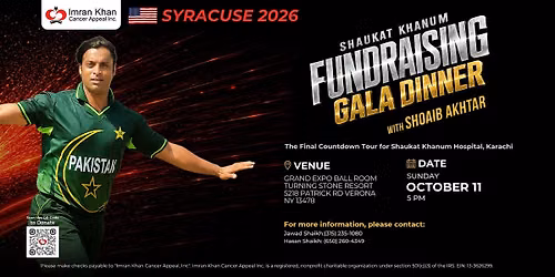 Shaukat Khanum Fundraising Gala Dinner in Utica-Syracuse, USA