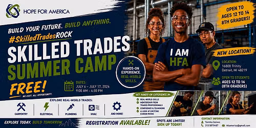 Hope For America | Skilled Trades Summer Camp