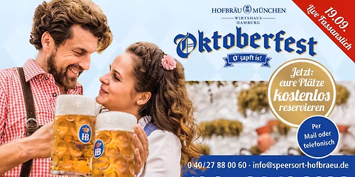 Oktoberfest 2026 im Hofbr\u00e4u Hamburg \ud83c\udf7b