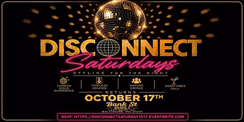 Sat Oct 17th: DiscOnnect Saturday at The Bank w\/ DJ DNA