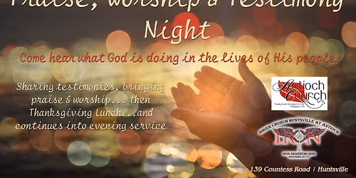 Praise, Worship & Testimony Night
