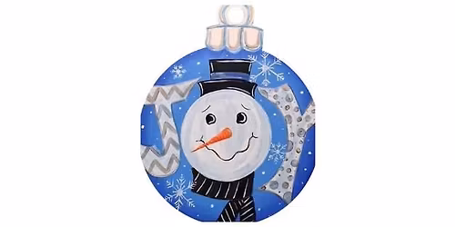 Paint and Sip Snowman Door Hanger Ornament