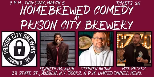 Homebrewed Comedy at Prison City Brewery