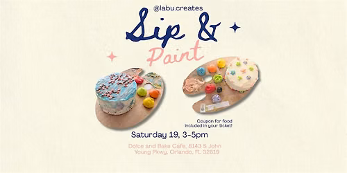 09\/19 Sip & Paint: Cake Painting Experience