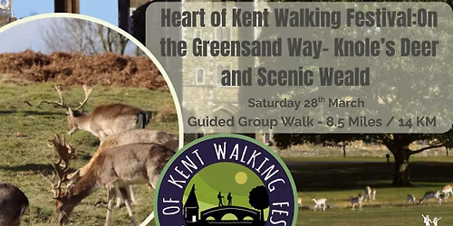 Kent Walking Festival: On the Greensand Way: Knole\u2019s Deer and Scenic Weald 8.5 miles \/ 14km