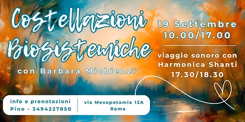Costellazioni biosistemiche e familiari + Viaggio Sonoro