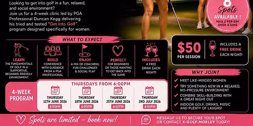Ladies Night Golf Clinic at X-Golf Morley \u26f3\ud83c\udf78