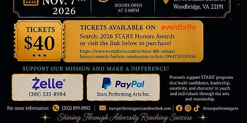STARS 4TH ANNUAL HONORS AWARDS "Harlem Renaissance"
