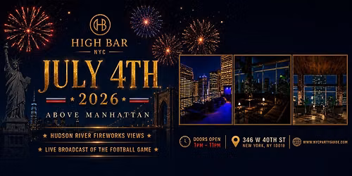 4th of July at High Bar | Fireworks On the Hudson River, Panoramic Views