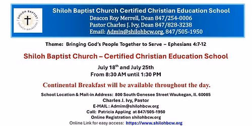 Certified Christian Education School 7\/18
