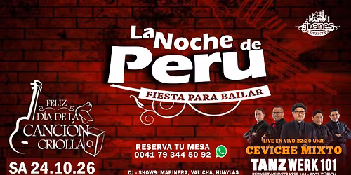 \u25cf LA NOCHE DE PER\u00da \u25cf Sa 24. Oct. 2026 Dia de la Canci\u00f3n Criolla CLUB SILBANDO