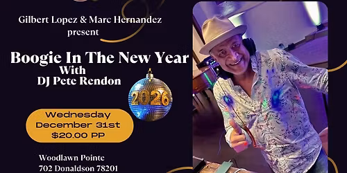Boogie In The New Year with DJ Pete Rendon