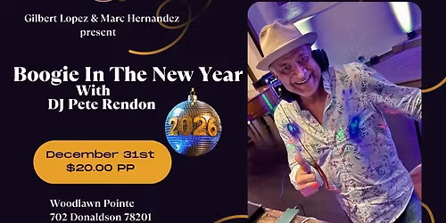 Boogie In The New Year with DJ Pete Rendon