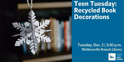 Teen Tuesday: Recycled Book Decorations