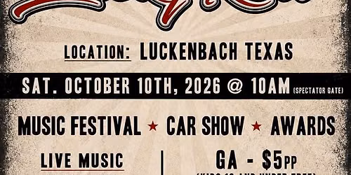 Hotrod Hillbillies in Luckenbach Texas - Lucky Rod 2026
