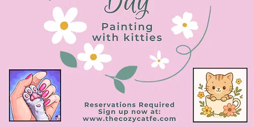 Mothers Day painting with kitties