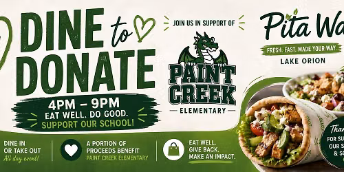 Pita Way Dine to Donate