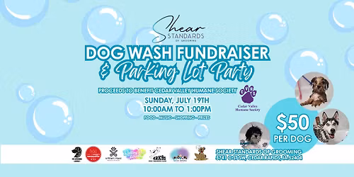 Dog Wash Fundraiser & Parking Lot Party \ud83d\udc3e
